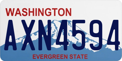 WA license plate AXN4594