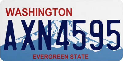 WA license plate AXN4595