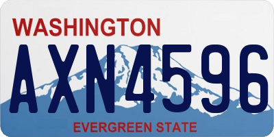 WA license plate AXN4596