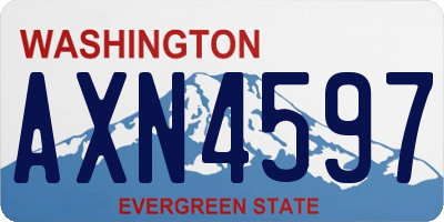 WA license plate AXN4597