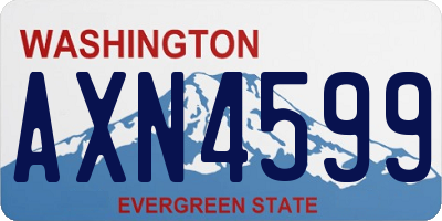 WA license plate AXN4599