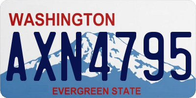 WA license plate AXN4795