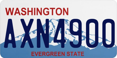 WA license plate AXN4900
