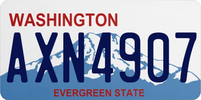 WA license plate AXN4907