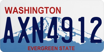 WA license plate AXN4912