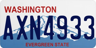 WA license plate AXN4933
