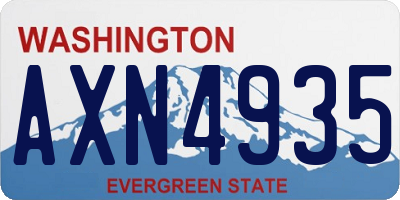 WA license plate AXN4935