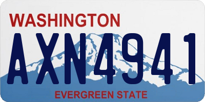 WA license plate AXN4941