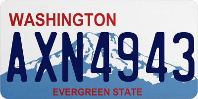 WA license plate AXN4943