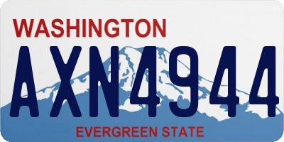 WA license plate AXN4944
