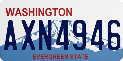 WA license plate AXN4946