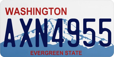 WA license plate AXN4955