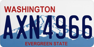 WA license plate AXN4966