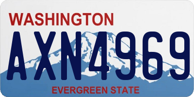 WA license plate AXN4969