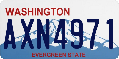 WA license plate AXN4971