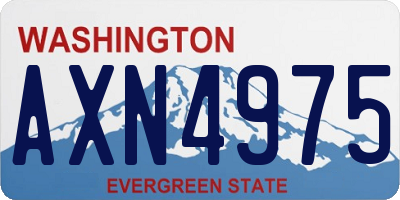 WA license plate AXN4975