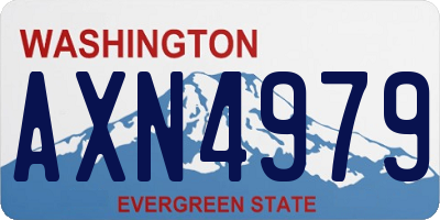 WA license plate AXN4979