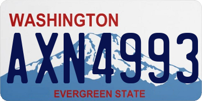 WA license plate AXN4993