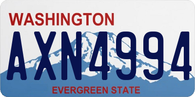 WA license plate AXN4994