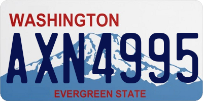 WA license plate AXN4995
