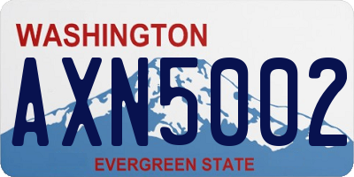 WA license plate AXN5002