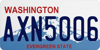 WA license plate AXN5006