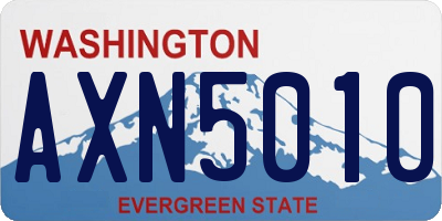WA license plate AXN5010
