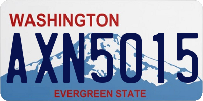 WA license plate AXN5015