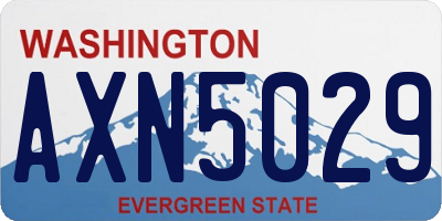 WA license plate AXN5029