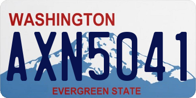 WA license plate AXN5041