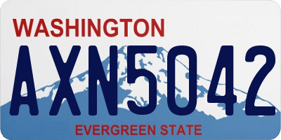 WA license plate AXN5042