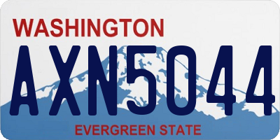 WA license plate AXN5044