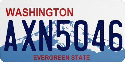 WA license plate AXN5046