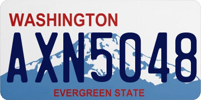 WA license plate AXN5048