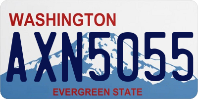 WA license plate AXN5055