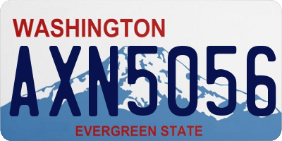 WA license plate AXN5056