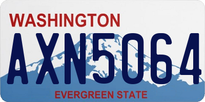 WA license plate AXN5064