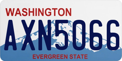 WA license plate AXN5066
