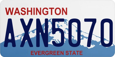 WA license plate AXN5070