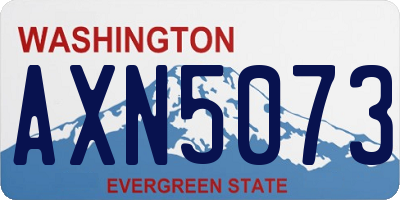 WA license plate AXN5073