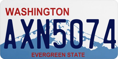 WA license plate AXN5074