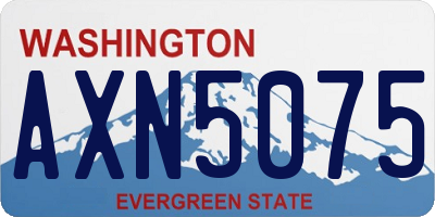 WA license plate AXN5075