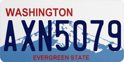 WA license plate AXN5079