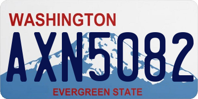 WA license plate AXN5082