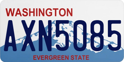 WA license plate AXN5085