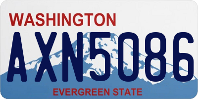WA license plate AXN5086