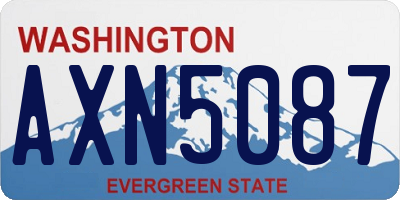 WA license plate AXN5087