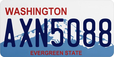 WA license plate AXN5088