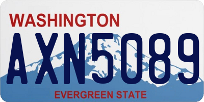 WA license plate AXN5089