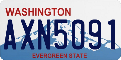 WA license plate AXN5091
